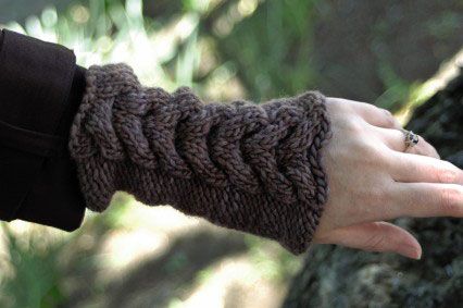 Photographie - Comment tricoter chauffe-mains avec Horseshoe point de câble