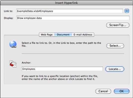 Photographie - Comment créer un lien vers un fichier local dans Office 2011 pour Mac