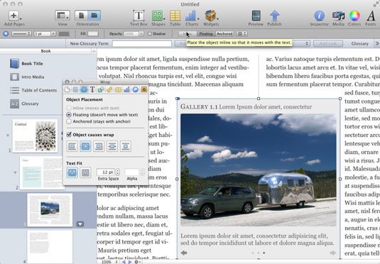 Photographie - Comment faire de flux de texte autour des objets dans iBooks Author