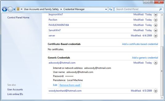 Photographie - Comment faire de Windows 7 oublient votre identifiant Windows Live Messenger mot de passe