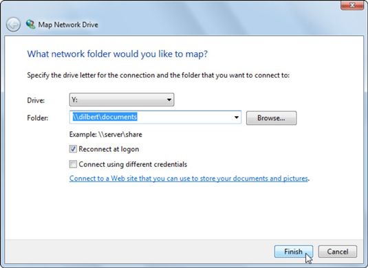 Photographie - Comment cartographier un dossier réseau dans Windows 7
