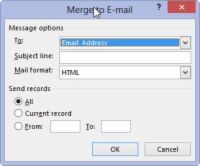 Comment fusionner à Outlook e-mail dans le mot 2013