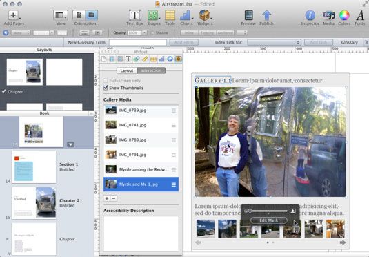 Photographie - Comment modifier galerie d'images dans iBooks Author