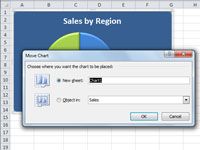 Comment déplacer un tableau Excel 2010 intégré à sa propre feuille de graphique