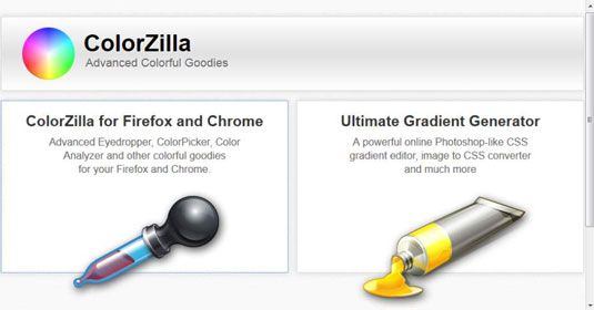 Photographie - Comment faire pour obtenir le plugin ColorZilla pour CSS3