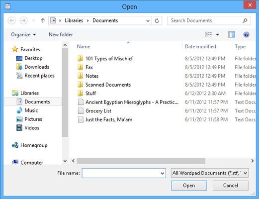 Photographie - Comment ouvrir un document dans Windows 8