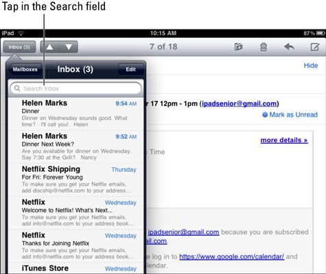 Photographie - Comment organiser e-mail sur votre iPad