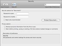 Comment mot de passe protéger un bureau 2008 Document sur un Mac