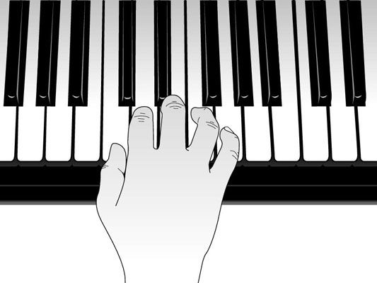 Photographie - Comment jouer du piano ou clavier dans la position C et G