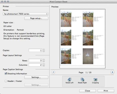 Photographie - Comment imprimer une planche contact dans ImageBrowser EX sur votre EOS 6d canon