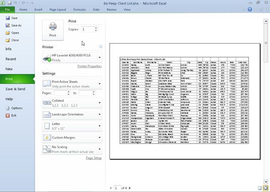 Photographie - Comment imprimer une feuille de calcul dans Excel 2010