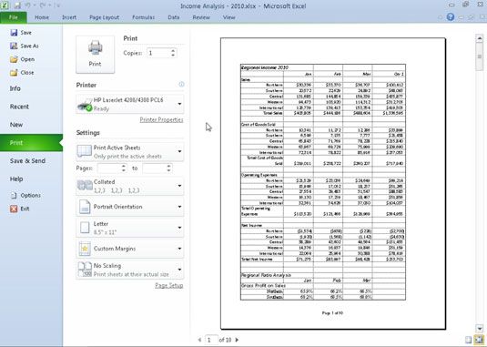 Photographie - Comment imprimer des parties particulières d'un classeur Excel 2010