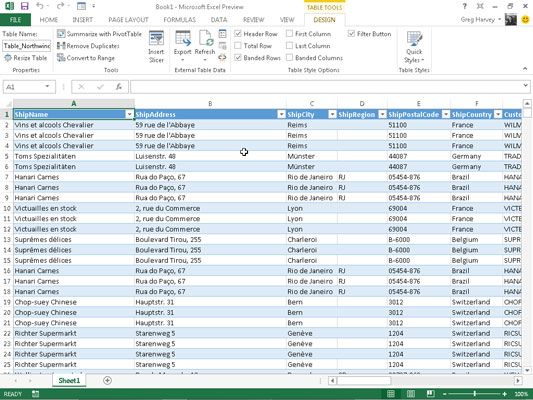 Photographie - Comment interroger tables de la base de l'accès à importer des données externes dans Excel 2013