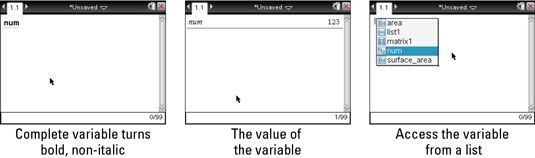 Photographie - Comment rappeler une variable sur la TI-Nspire
