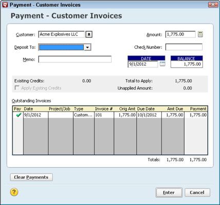 Photographie - Comment enregistrer les paiements des clients dans Quicken 2,012