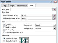 Comment répéter lignes et de colonnes lorsque vous imprimez dans Excel 2010
