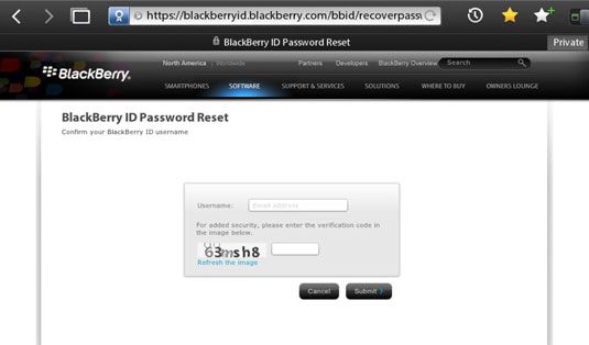 Photographie - Comment réinitialiser un mot de passe BlackBerry ID pour votre PlayBook