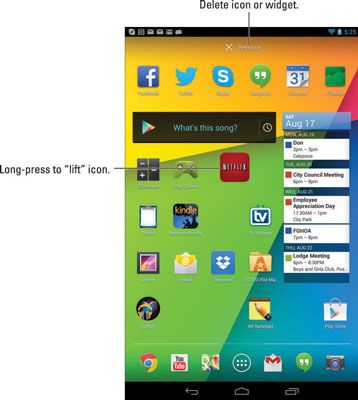 Photographie - Comment redimensionner, déplacer ou supprimer un widget sur votre tablette Nexus 7