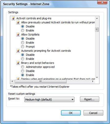 Photographie - Comment faire pour limiter les contrôles ActiveX dans Internet Explorer
