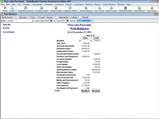 Photographie - Comment passer en revue comptable et fiscal rapports avec QuickBooks 2011