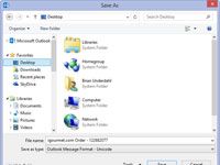 Comment enregistrer un message e-mail sous forme de fichier dans Outlook 2,013
