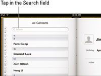 Comment contacts sur votre iPad Fais une recherche