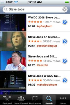 Trouver Steve Jobs sur YouTube.