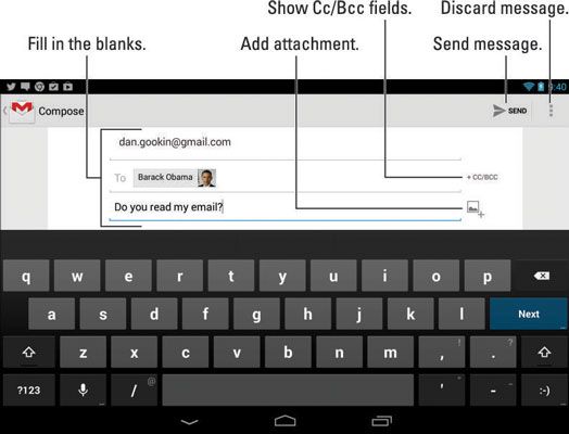 Photographie - Comment envoyer des e-mail sur la tablette Nexus 7