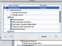 Comment définir les autorisations d'ACL dans OS X Lion's server app