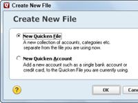 Comment mettre en place un nouveau fichier dans Quicken 2013 ou 2014