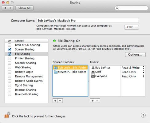 Photographie - Comment mettre en place le partage de fichiers dans Mac OS X Lion