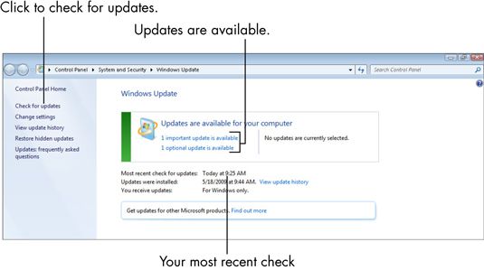 Photographie - Comment mettre en place la mise à jour Microsoft pour d'autres applications dans Windows 7