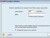 Comment mettre en place des listes de sécurité pour les comptes de courtage dans Quicken 2012