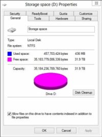 Comment mettre en place des espaces de stockage dans les fenêtres 8.1