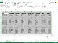Comment trier les colonnes d'une liste de données dans Excel 2013