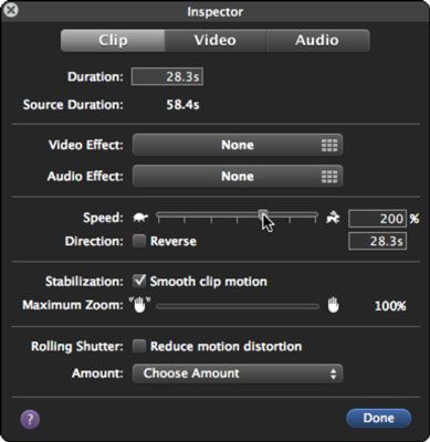 Photographie - Comment faire pour accélérer, ralentir, et d'inverser des clips vidéo dans iMovie de iLife '11