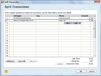 Comment diviser une transaction dans Quicken 2013
