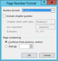 Comment faire pour démarrer votre document avec un nombre différent de la page dans Word 2013