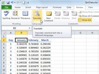 Comment traduire le texte dans Excel 2010