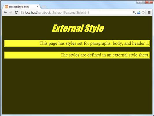 Photographie - Comment utiliser une feuille de style externe pour HTML5 et CSS3 programmation