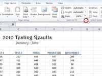 Comment utiliser Excel 2010's scale to fit printing options