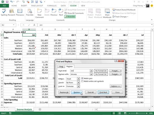 Photographie - Comment utiliser Rechercher et remplacer dans Excel 2,013