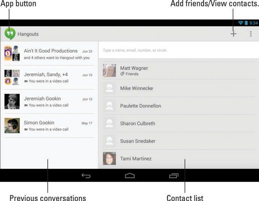 Photographie - Comment utiliser Hangouts sur la tablette Nexus 7