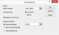 Photographie - Comment utiliser l'outil d'analyse de corrélation dans Excel