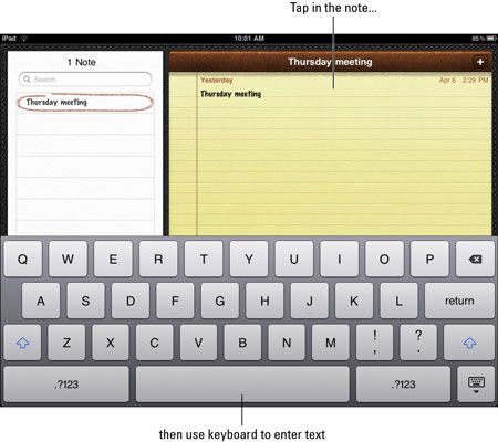 Photographie - Comment utiliser clavier à l'écran de l'iPad