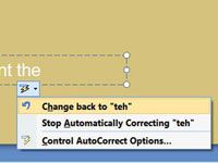 Comment utiliser la fonction de correction automatique PowerPoint 2007