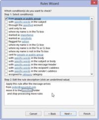 Comment utiliser l'assistant de règles dans Outlook 2013