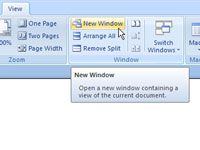 Comment afficher un document Word 2007 en deux fenêtres