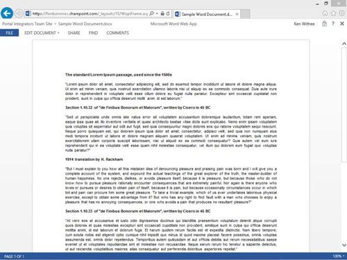 Photographie - Comment consulter les documents de SharePoint dans un navigateur avec Office Web Applications