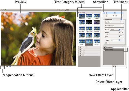 Comment travailler dans Photoshop CS6's filter gallery